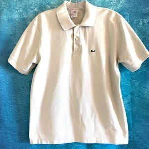 cream lacoste polo